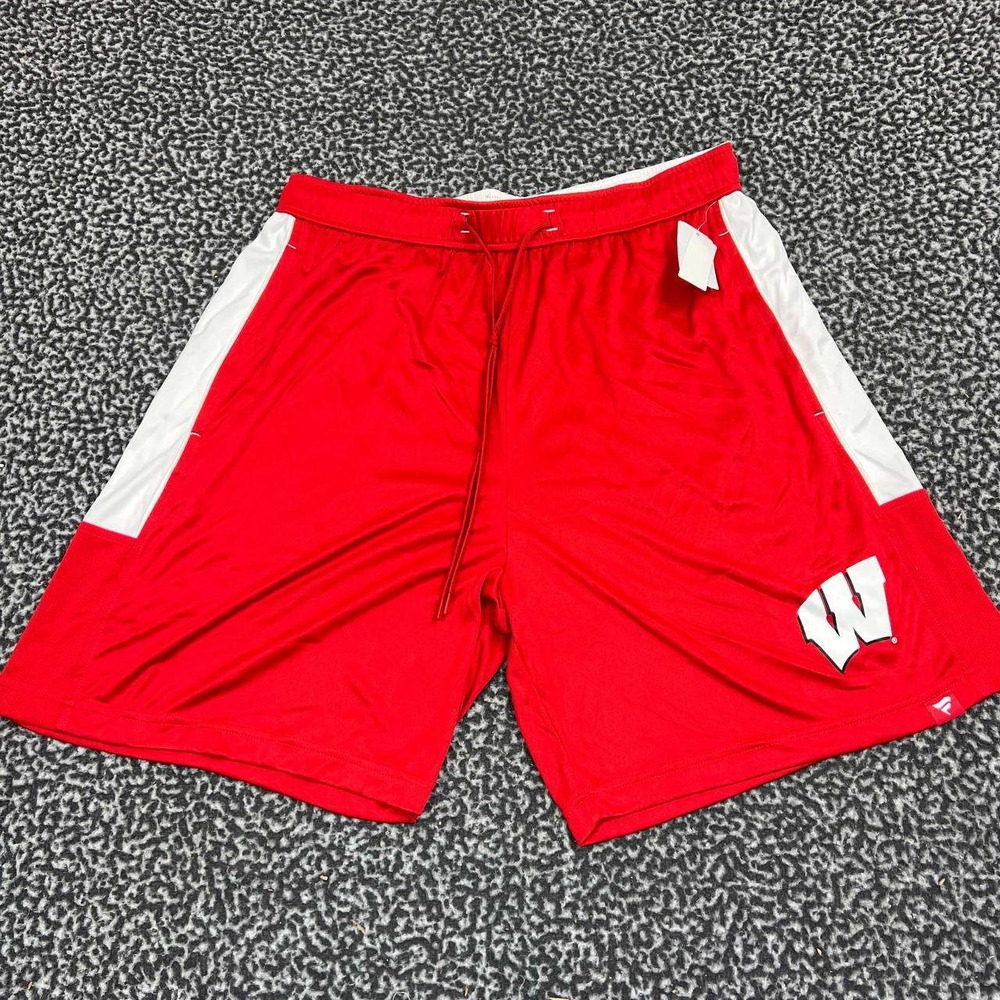 Wisconsin‎ Badgers Athletic Shorts Men Large Red Fanatics Outdoor Size 30 New L